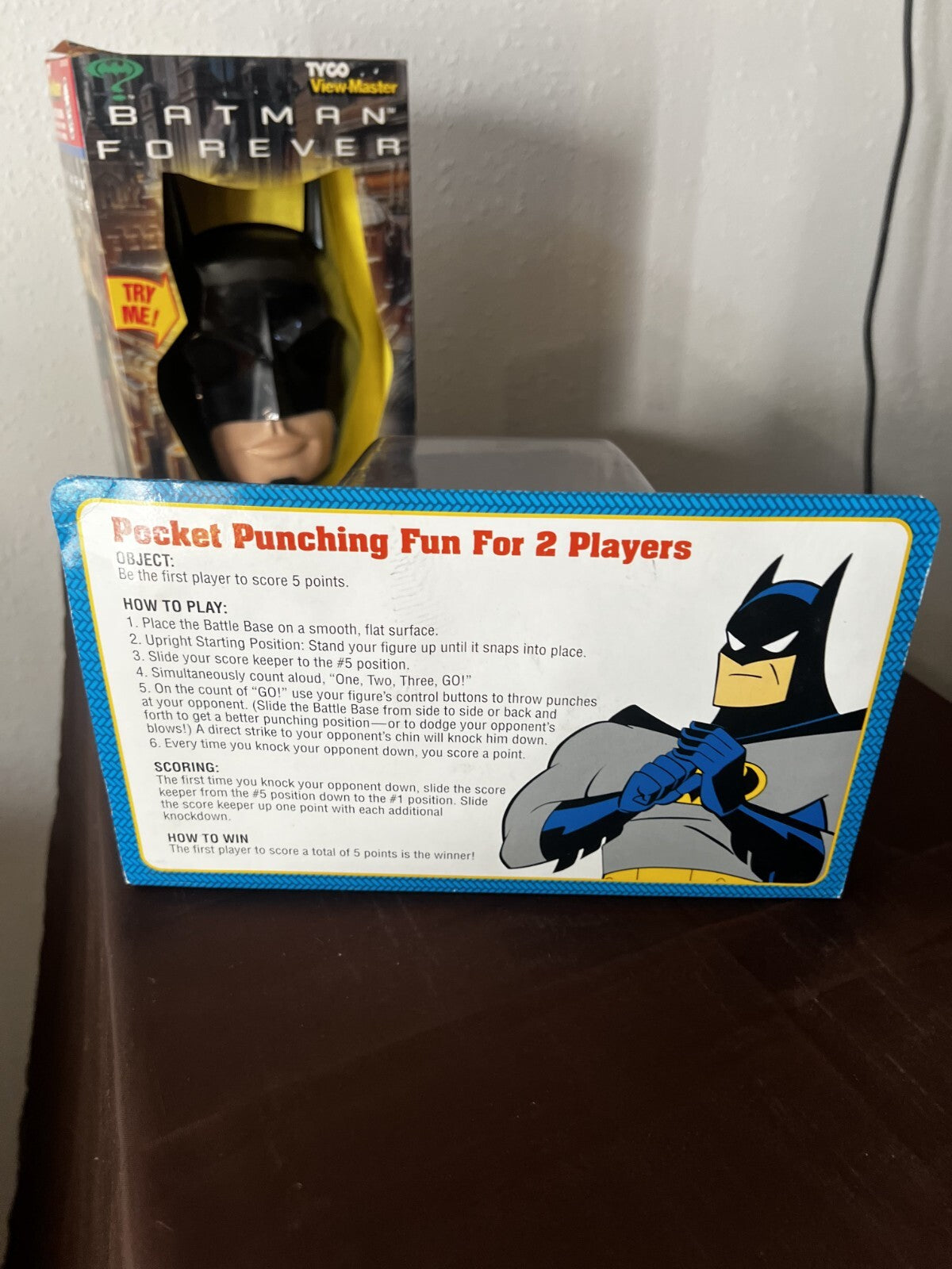 NIB DC Comics Vintage Pocket Punchers Boxing Game BATMAN V MR FREEZE 1995 SEALED