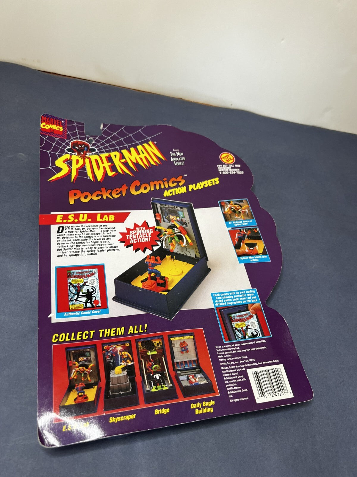 Spider-man Pocket Comics ESU Lab MOC w Dr Octopus Toy Biz 1994 Doc Ock Amazing 3