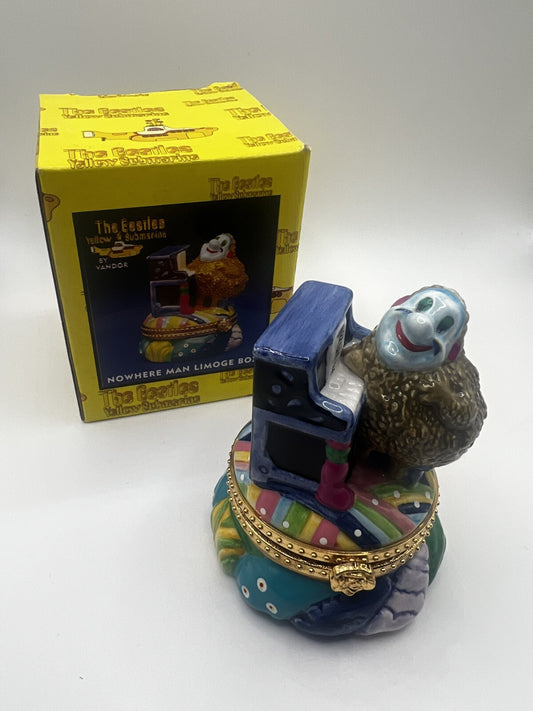 The BEATLES "Nowhere Man Limoge Box" Yellow Submarine NIB Vandor     c.2000 Vtg