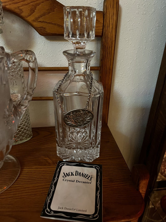 Jack Daniels Whiskey Limited Ed Crystal Decanter 2004 with Medallion Never Used