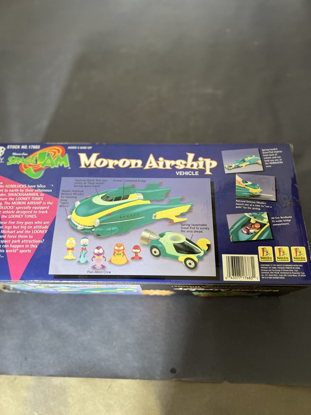 M JORDAN Space Jam Toy Vehicle MORON AIRSHIP NIB + Nerdlucks Sealed 1996 Warner