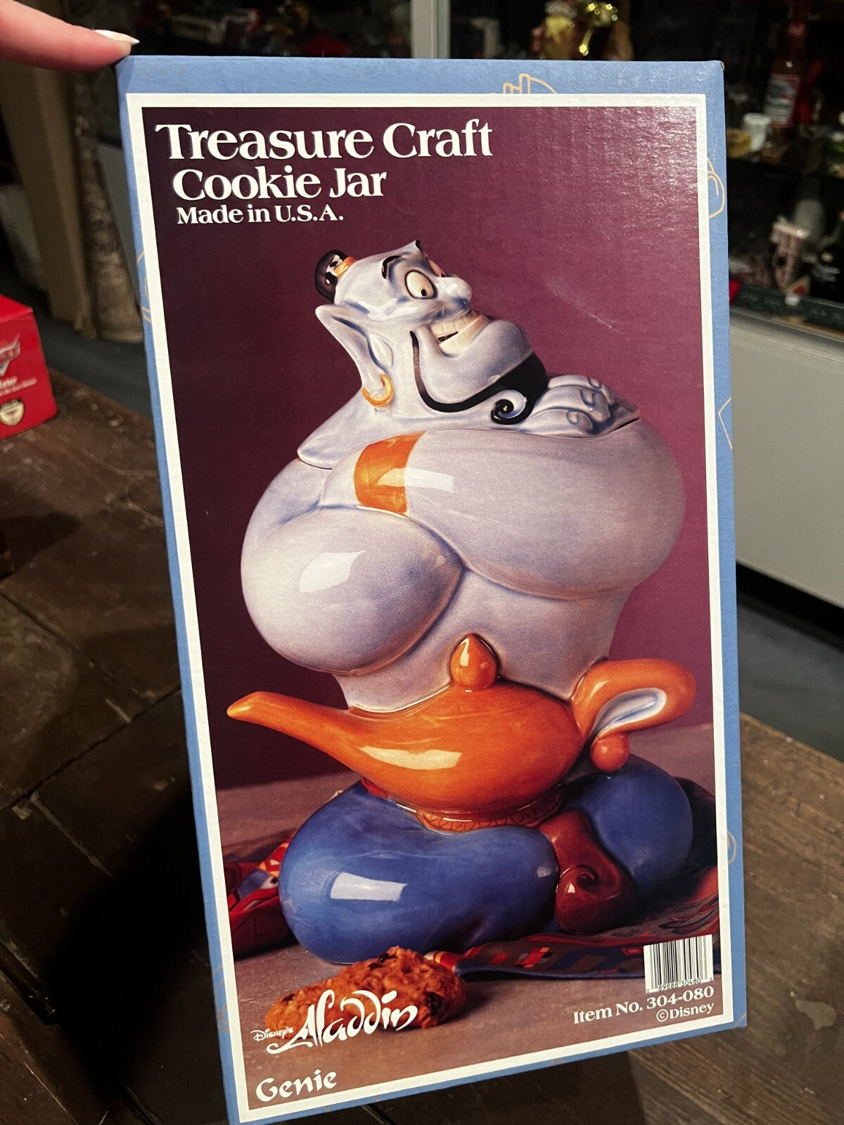 Disney 1994 Aladdin Genie Vintage Cookie Jar by Treasure Craft with Original Box
