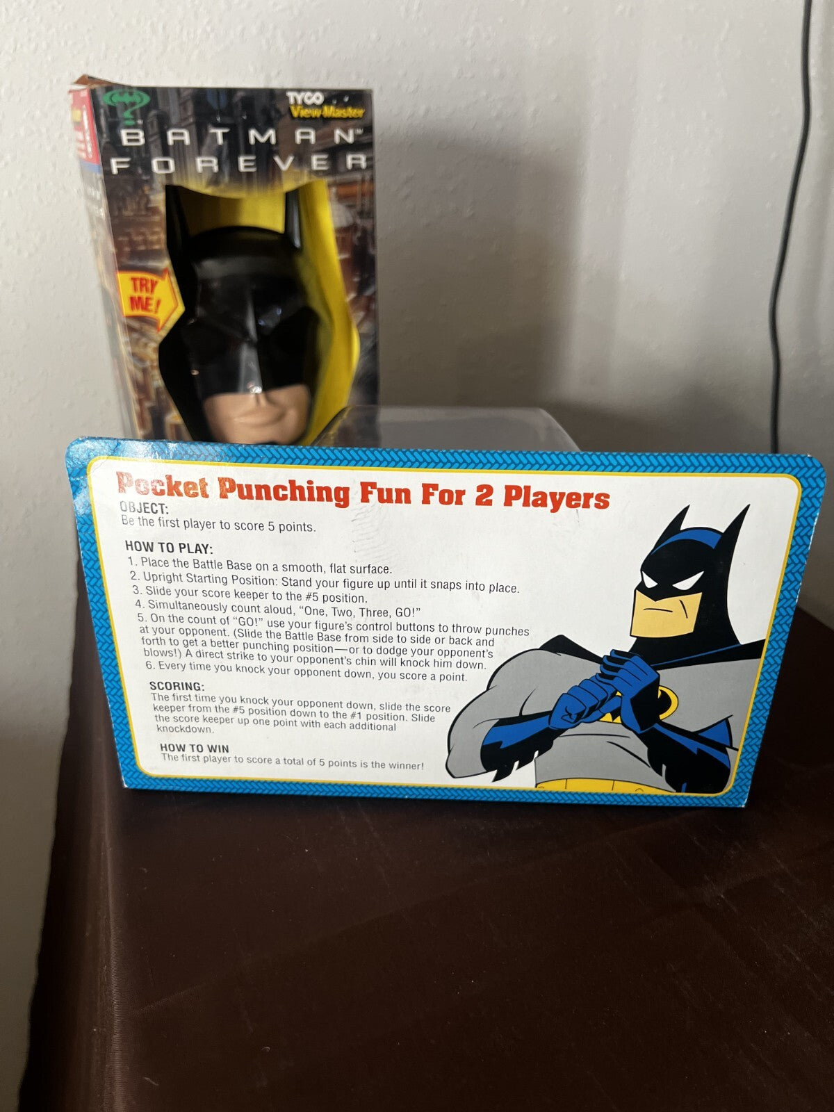 NIB DC Comics Vintage Pocket Punchers Boxing Game BATMAN V MR FREEZE 1995 SEALED