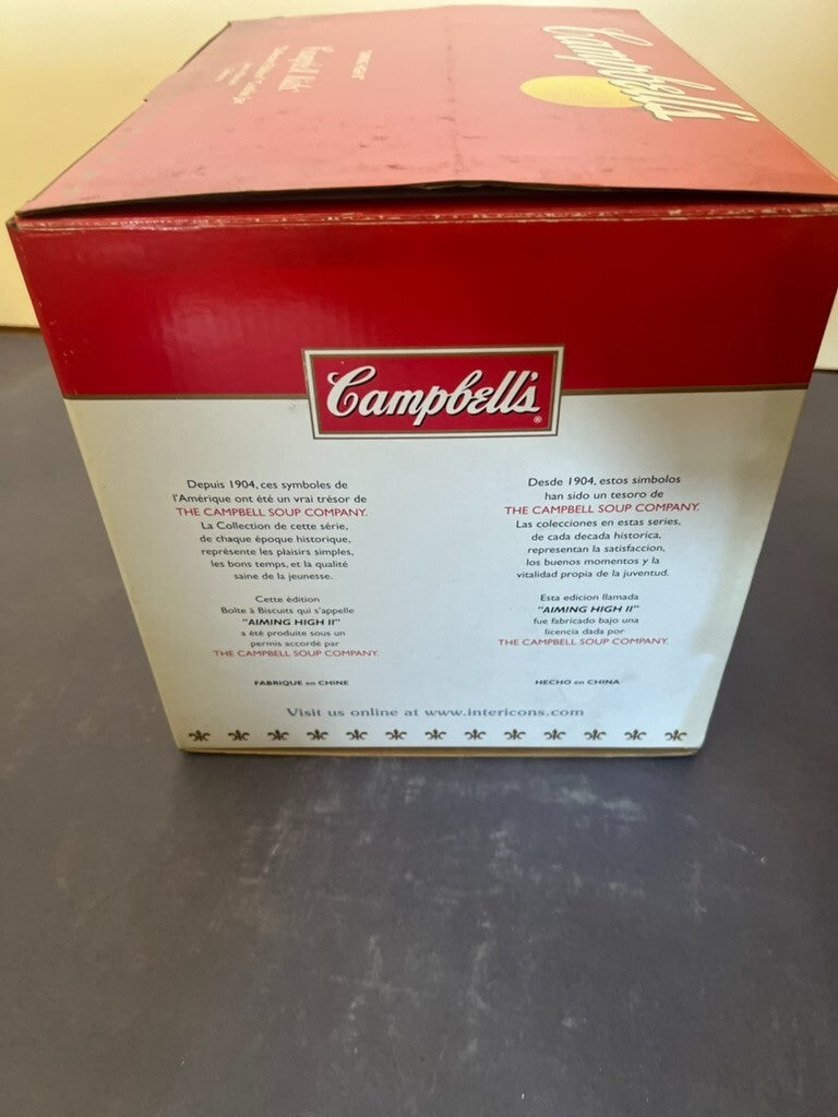 Campbells Soup Kids Vintage Airplane Cookie Jar Aiming High II 2005 NIB