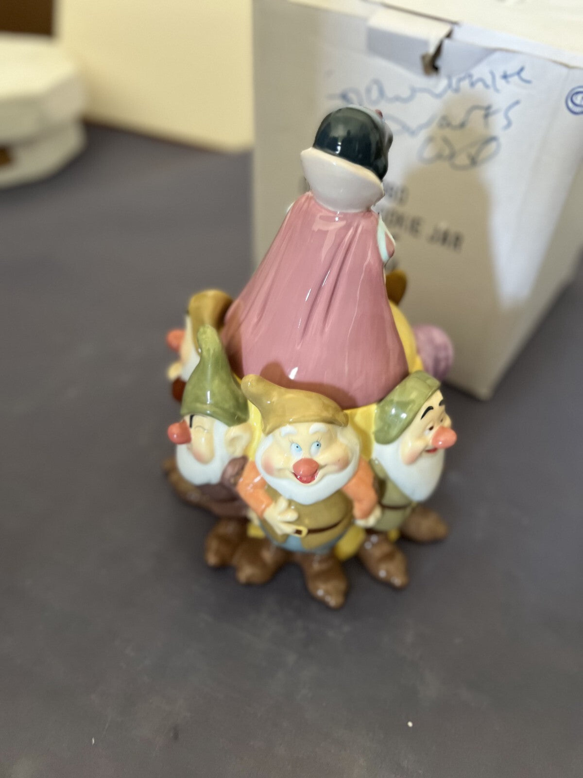 Walt Disney Vintage Snow White & The Seven Dwarfs Cookie Jar  Ceramic NIB
