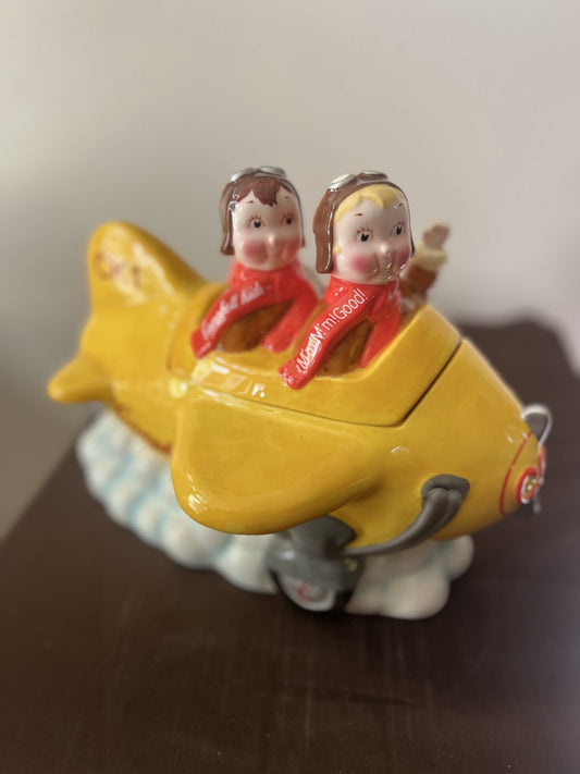 Campbells Soup Kids Vintage Airplane Cookie Jar Aiming High II 2005 NIB