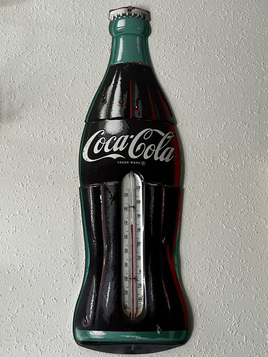 Vintage 29” Tall Coca-Cola Advertising Thermometer Original Large RARE XLNT