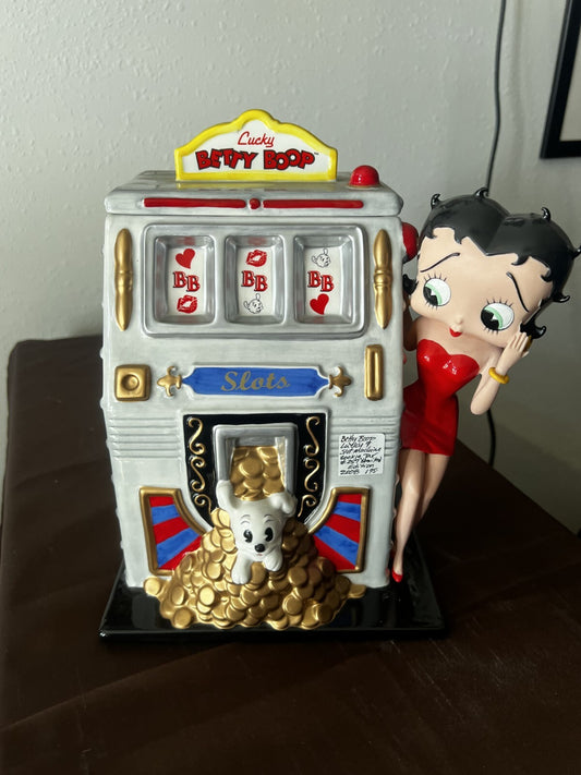 Betty Boop NIB Vintage 2008 Slot Machine Cookie Jar VANDOR Lucky 777 #257 LTD ED