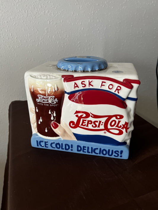Vintage Rare Pepsi Cola Classic Collectible Cookie Jar With Original Box - 2006