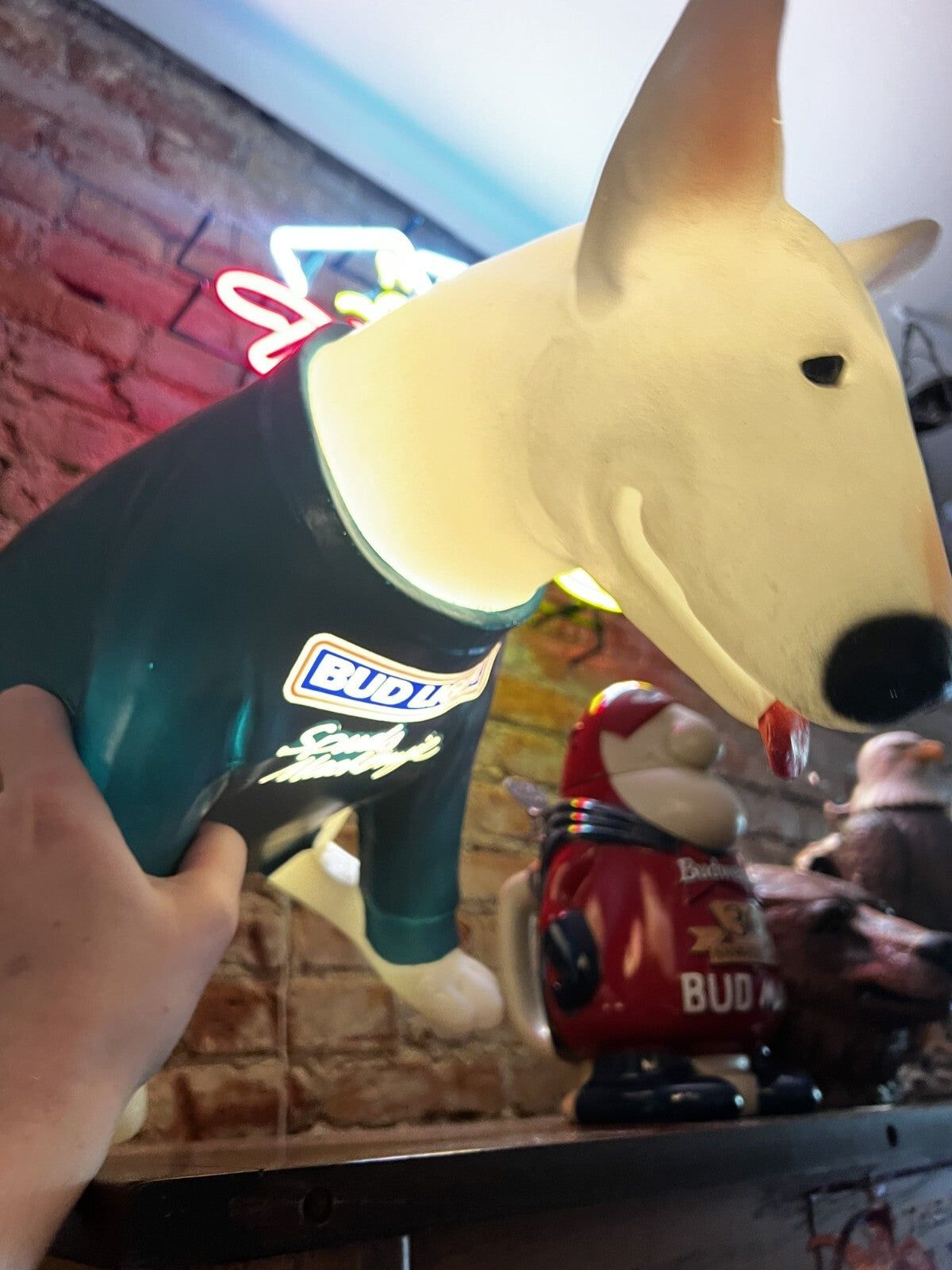 Vintage Spuds Mackenzie Figural 1987 Bud Light Lamp Beer Bar Advertising