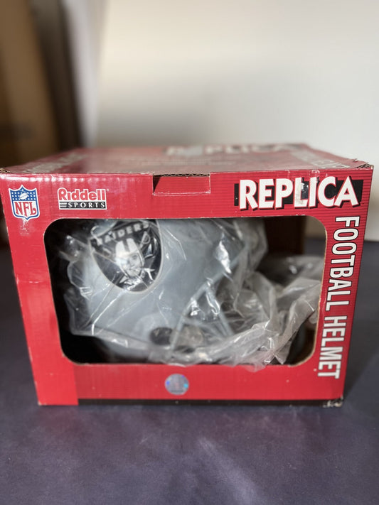 Vintage Oakland Raiders  Riddell  Sports Replica NFL LG Helmet  Collectible NIB
