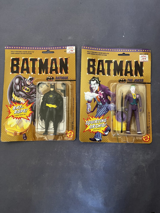 Batman Bat Rope & The Joker DC Comic Super Heroes Toy Biz 1989 Action Figure NOS