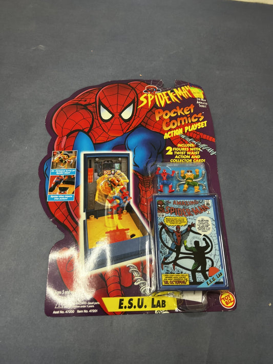 Spider-man Pocket Comics ESU Lab MOC w Dr Octopus Toy Biz 1994 Doc Ock Amazing 3